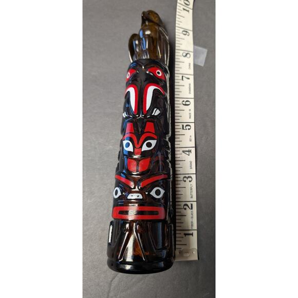 Vtg Avon Totem Pole Decanter Amber Bottle Wild Country After Shave 6 Fl Oz Retro - Picture 6 of 6